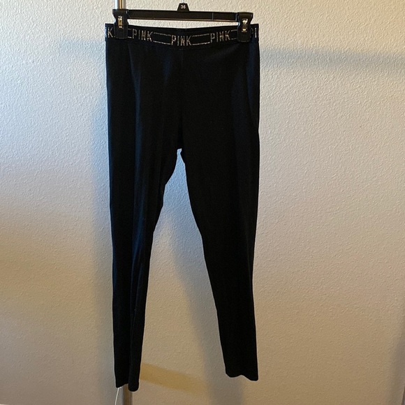 Pink Sparkle Logo Leggings - Picture 1 of 4